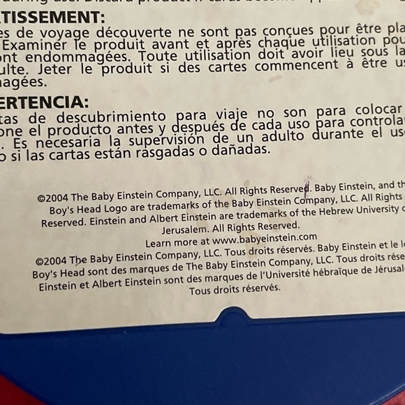 Baby Einstein The Ocean Traveling Discovery Cards 2004 - Picture 10 of 10